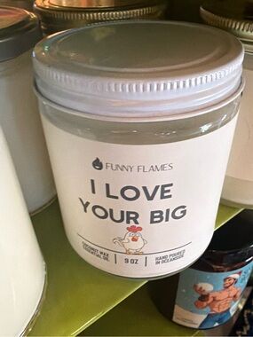Men! Funny Flames I Love Your Big Rooster Chicken C*ck Humorous Gag Gift Candle